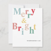 メリークリスマスタイポグラフィ モダン シーズンカード (正面)