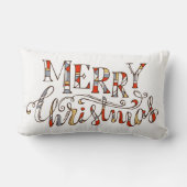 メリークリスマスタイポグラフィ ランバークッション (裏面)