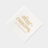 メリークリスマスタイポグラフィ#11家族名 箔ナプキン (右)