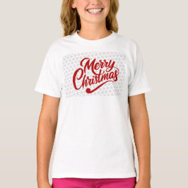 メリークリスマスタイポグラフィ Tシャツ