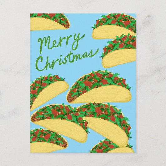 メリークリスマスタコアバランシェおいしい休日 ポストカード (正面)