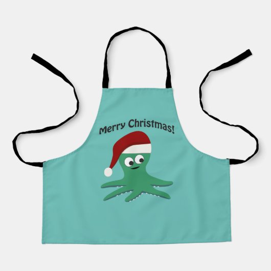 メリークリスマスタコ エプロン (正面)