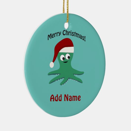 メリークリスマスタコ セラミックオーナメント (右)