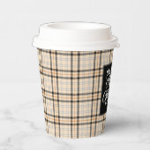 メリークリスマスタンプレイドパターンホリデイ 紙コップ (右)
