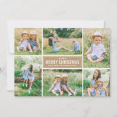 メリークリスマスタンモダンフォトコラージュ シーズンカード (正面)