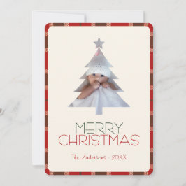 メリークリスマスタータンチェックのプレイド写真 シーズンカード