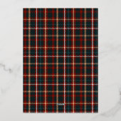 メリークリスマスタータンチェックプレイド4フォトコラージュ金ゴールド 箔シーズンカード (裏面)