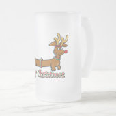 メリークリスマスダシュント フロストグラスビールジョッキ (正面右)