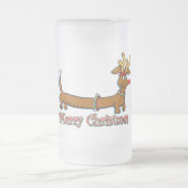メリークリスマスダシュント フロストグラスビールジョッキ (中央)