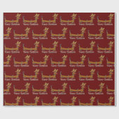 メリークリスマスダシュント ラッピングペーパー (フラット)