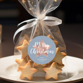 メリークリスマスダスティブルーバラ金ゴールドスター ラウンドシール