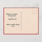 メリークリスマスダックスシュントリナーレッドドゴン シーズンポストカード (裏面)