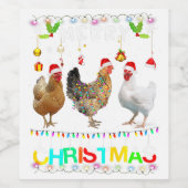 メリークリスマスダッシュンドサンタハットライトズクリスマス ワインラベル (シングルラベル)