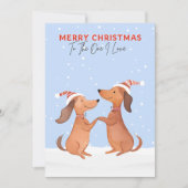 メリークリスマスダッチャンドソーセージ犬が大好き シーズンカード (正面)