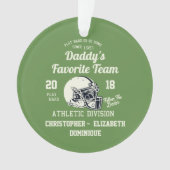 メリークリスマスダディお気に入りのズチームフットボール オーナメント (正面)