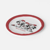 メリークリスマスダルマチアの犬 ペーパープレート (アングル)