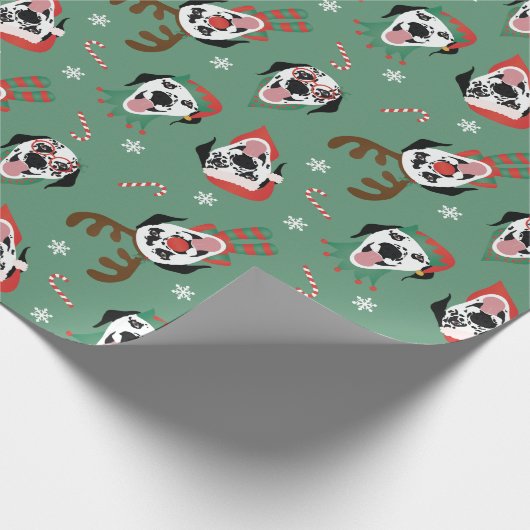 メリークリスマスダルマチアの犬 ラッピングペーパー (角)