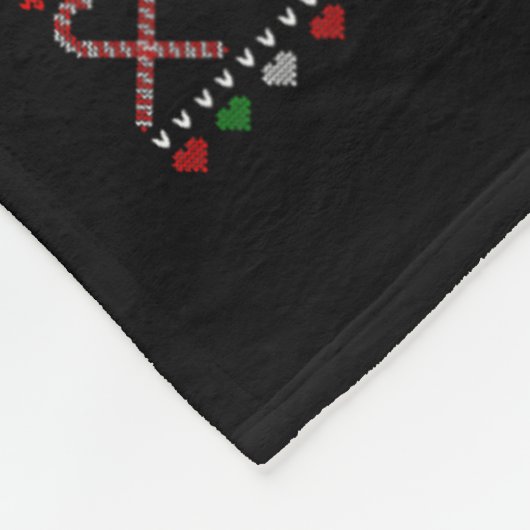 メリークリスマスダルマチアン犬の恋人ファミリー醜いXm フリースブランケット (角)