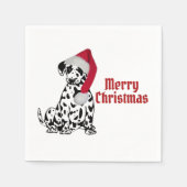 メリークリスマスダルマチア スタンダードカクテルナプキン (正面)
