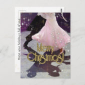 メリークリスマスダンサーパーソナライズされた葉書 ポストカード (正面/裏面)