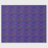 メリークリスマスダークパープル、スター天国スター ラッピングペーパー (フラット)