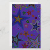 メリークリスマスダークパープル、スター天国スター 便箋 (正面/裏面)