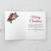 メリークリスマスダーリング妻ポインセチア花 シーズンカード (内部)