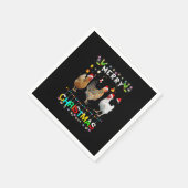 メリークリスマスチキンシャツサンタハットライトクマ スタンダードカクテルナプキン (角)