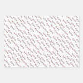 メリークリスマスチキンラッピング紙雪だるま ラッピングペーパーシート (正面)