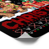 メリークリスマスチャウ犬の恋人ファミリー醜いXm ポスター (角)