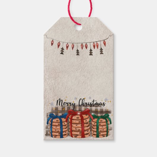 メリークリスマスチョコレートチップクッキー ギフトタグ (正面)
