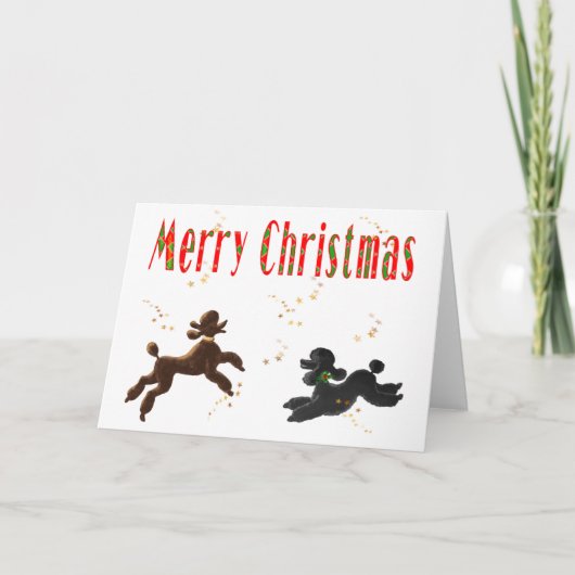 メリークリスマスチョコレート&ブラックプードル遊ズ シーズンカード (正面)