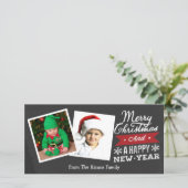 メリークリスマスチョークボードを額縁にした2枚 シーズンカード (スタンド正面)