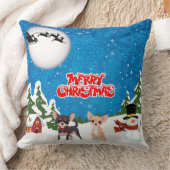 メリークリスマスチワハス クッション (ブランケット)