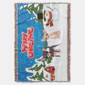 メリークリスマスチワハス スローブランケット (正面縦)
