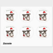 メリークリスマスチワフアパピーズ ラウンドシール (シート)