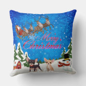 メリークリスマスチワワとサンタ クッション (裏面)