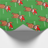メリークリスマスチワワ ラッピングペーパー (角)