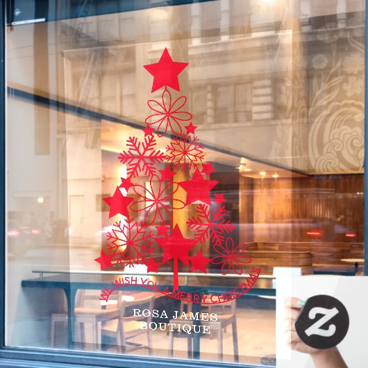 メリークリスマスツパーソナライズされたリー ウィンドウサイン (カフェ窓)