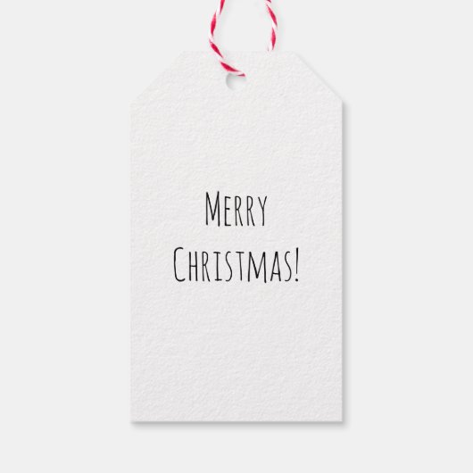 メリークリスマスツリーかわいいマンモスサンタハット ギフトタグ (裏面)