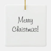 メリークリスマスツリーかわいいマンモスサンタハット セラミックオーナメント (裏面)