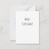 メリークリスマスツリーかわいいマンモスサンタハット ノートカード (裏面)