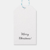 メリークリスマスツリーかわいい子犬サンタハット ギフトタグ (裏面)