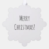 メリークリスマスツリーかわいい恐竜サンタハット オーナメントカード (裏面)