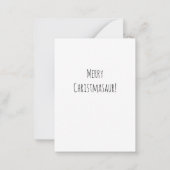 メリークリスマスツリーかわいい恐竜サンタハット ノートカード (裏面)