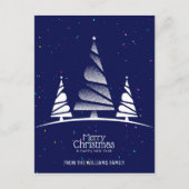 メリークリスマスツリーが海軍の家族の写真を希望 シーズンポストカード (正面)