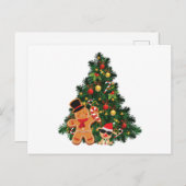 メリークリスマスツリーとオーナメント シーズンポストカード (正面/裏面)