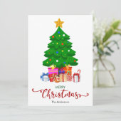 メリークリスマスツリーとプレゼントクリスマスカード シーズンカード (スタンド正面)
