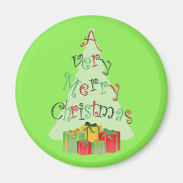 メリークリスマスツリーとプレゼントマグネット マグネット