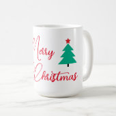 メリークリスマスツリーと書道 コーヒーマグカップ (正面右)